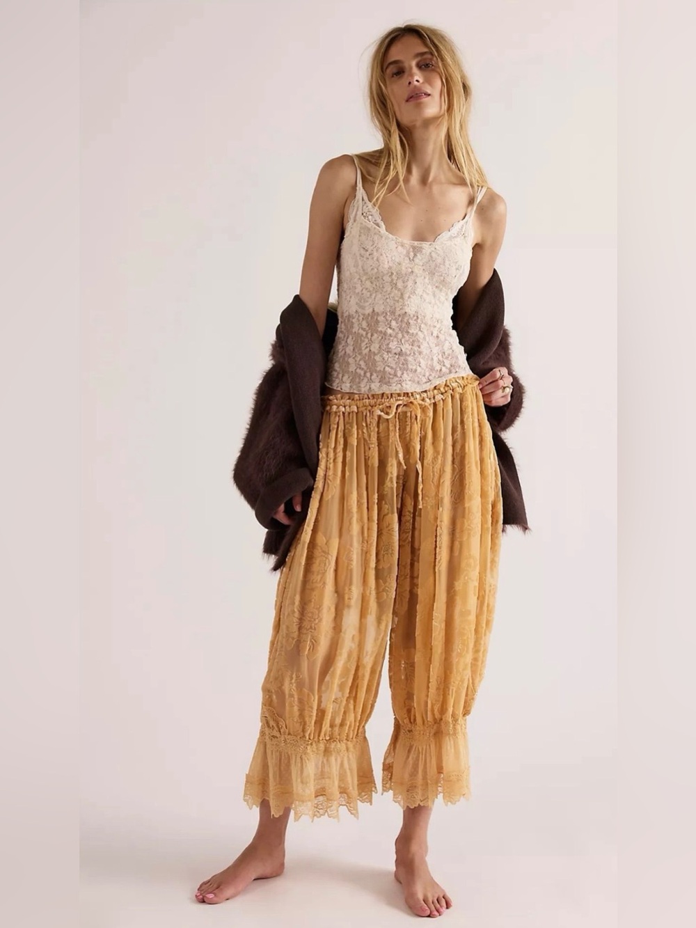 NWT Free People Forever Young Burnout Pants - S